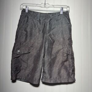 No Fear Board Shorts Boys 10 Gray Surf Swim Trunks Punk